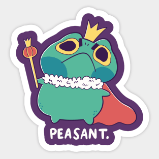 Angry Frog King Sticker